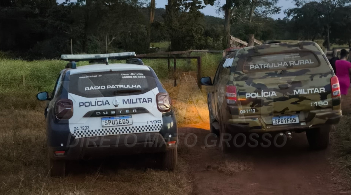 Um homem morre e outro é socorrido em estado grave após serem atacados a golpes de faca em propriedade rural de Juscimeira 1 Um homem morre e outro é socorrido em estado grave após serem atacados a golpes de faca em propriedade rural de Juscimeira 1