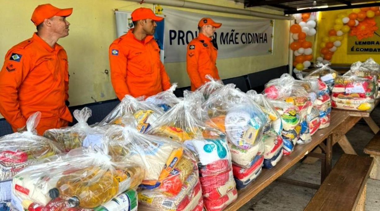 Corpo de Bombeiros doa 5 toneladas de alimentos arrecadados na 5ª Corrida Homens do Fogo 3