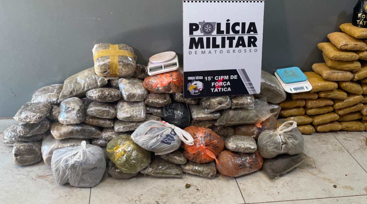 Força Tática conduz três pessoas e apreende 169 tabletes de maconha em Várzea Grande 3