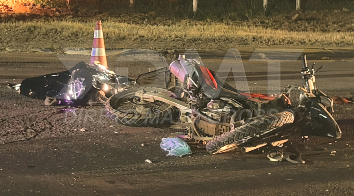 Colisão de alto impacto na MT-130, proximidades do Jardim das Flores causa a morte de passageiro de moto 1