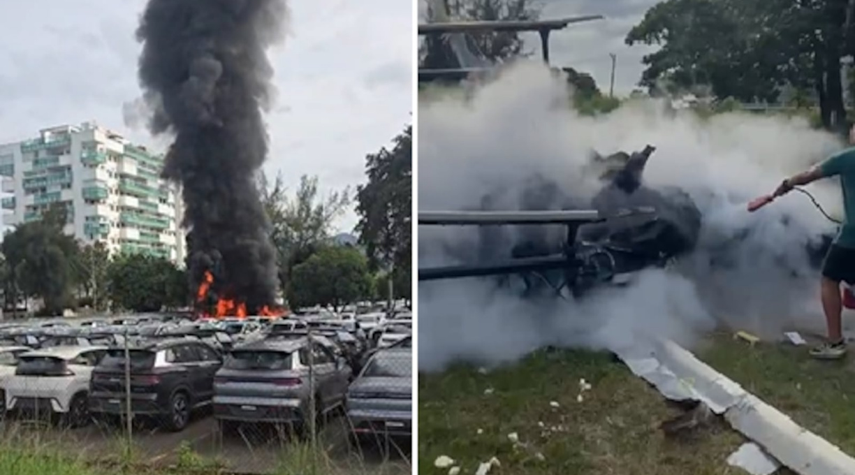Dois helicópteros se chocam e deixam seis mortos no Rio 1