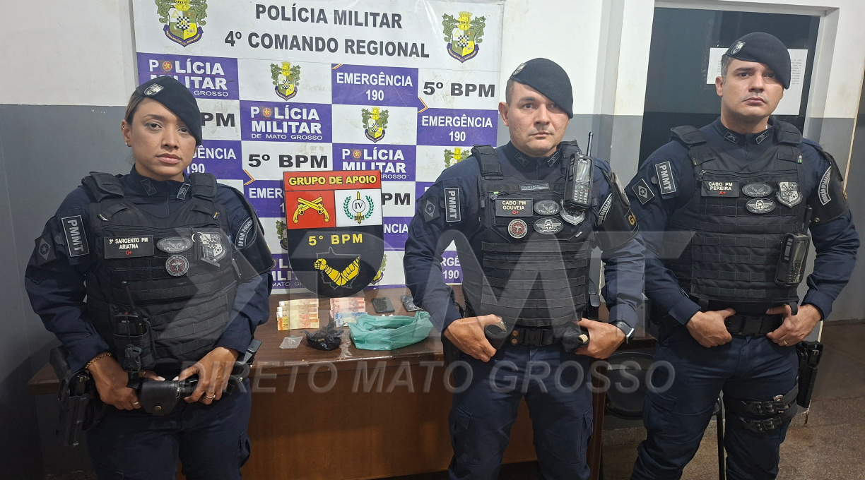 Durante patrulhamento no Margarida, GAP prende suspeito de tráfico e apreende entorpecentes 1