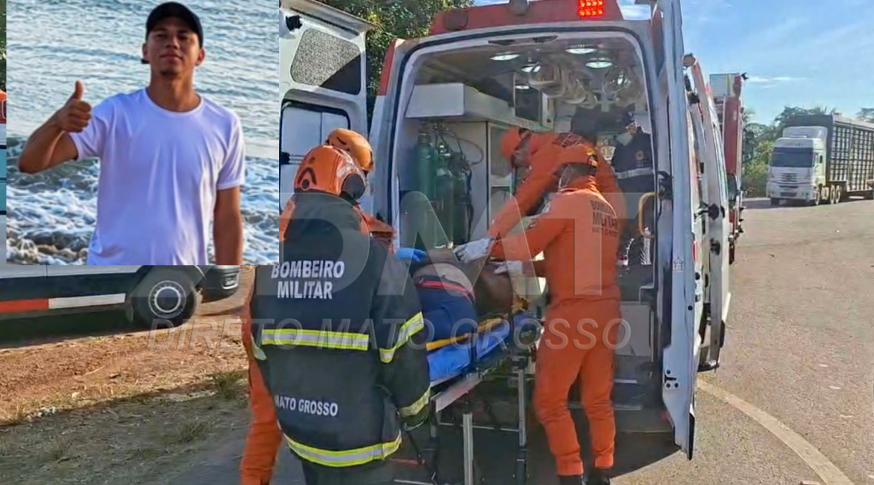 Após oito dias lutando pela vida, vítima de colisão entre Fiat Strada e caminhão na MT-383 morre no Hospital Regional 1
