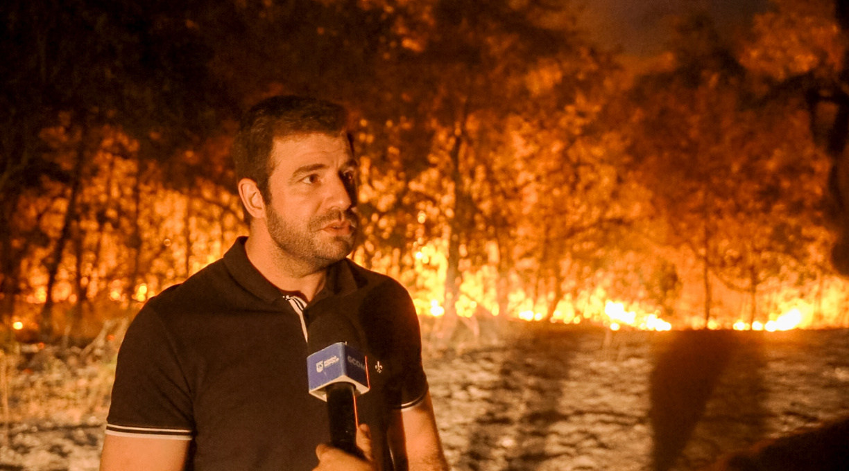 Prefeitura e Corpo de Bombeiros atuam na combate ao fogo no Parque dom Osório Stoffel 1