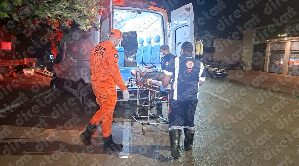 Homem é socorrido pelo Samu após ser agredido na região central de Rondonópolis 1