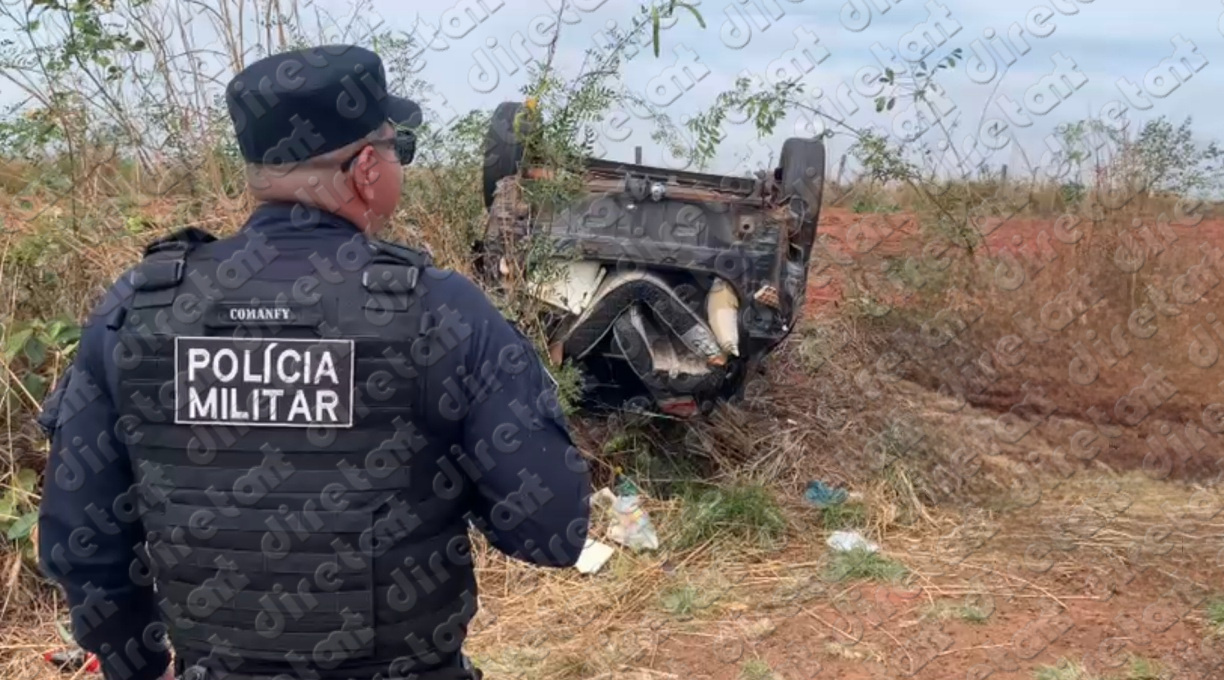 Carro capota na MT-270 e deixa quatro pessoas feridas, entre elas uma criança de 9 meses 1