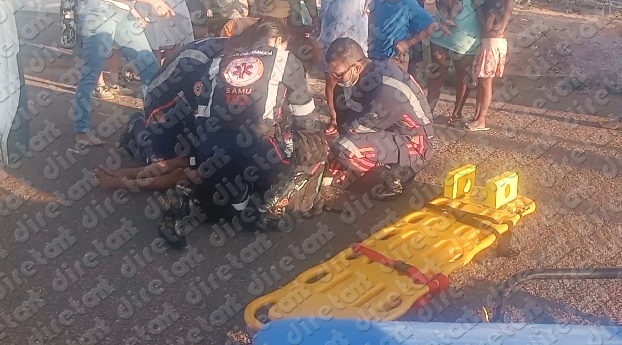 Criança é atropelada no bairro Rosa Bororo ao descer de um ônibus e tentar atravessar a rua correndo 1