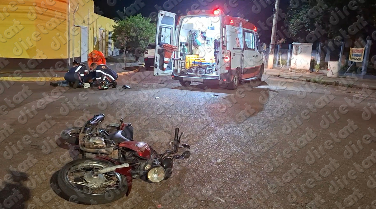 Colisão entre motocicleta e Fiat Strada no Jardim Iguassu deixa entregador ferido 1