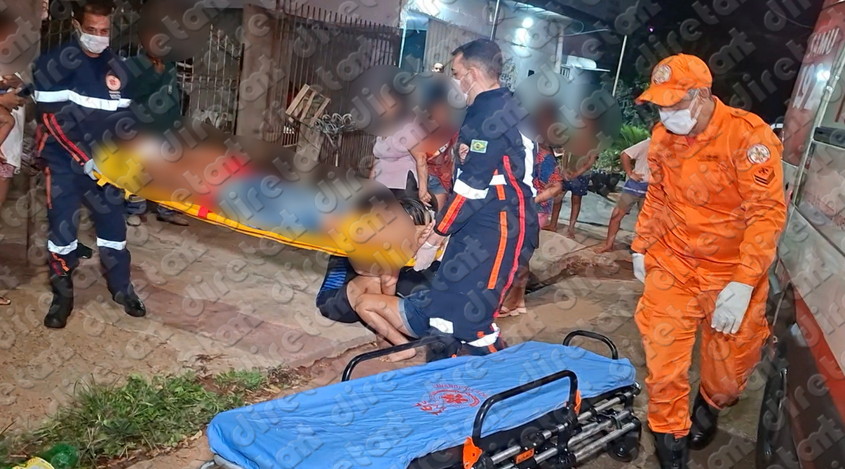 Dupla em moto fica ferida após perda de controle e colisão em muro na Vila Mineira 2
