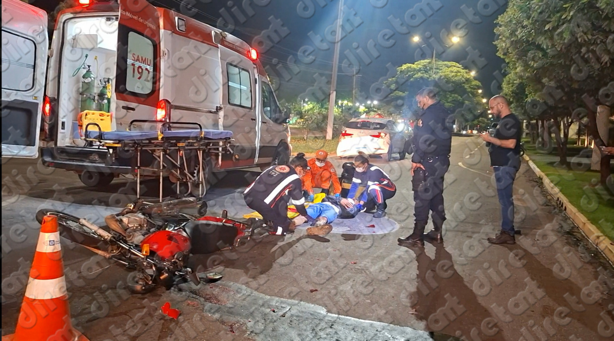 Entregador é encaminhado ao Hospital Regional após colidir violentamente na traseira de um HB20 na Avenida Paulista 2